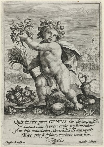 Geni The Essence of Human Existence (serietitel) af Crispijn van de Passe (I)