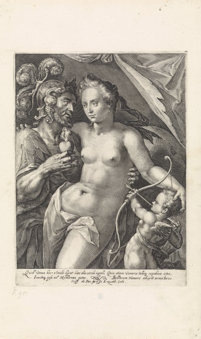 Mars og Venus Gods and Goddesses as Lovers (serietitel) af Crispijn van de Passe (I)