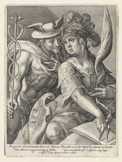 Merkur og Minerva Gods and Goddesses as Lovers (serietitel) af Crispijn van de Passe (I)