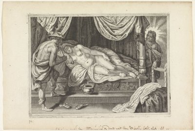 Apollo og Mercury besøger Chione Metamorfosen van Ovidius (serietitel) af Crispijn van de Passe (II)