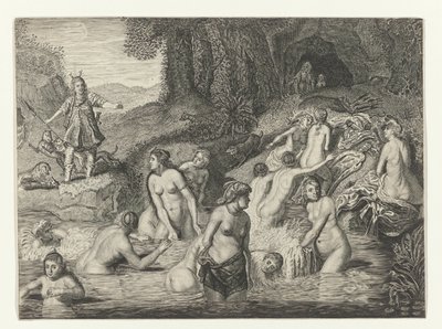 Diana forvandler Actaeon til en hjort Metamorphoses of Ovid (serietitel) af Crispijn van de Passe (II)