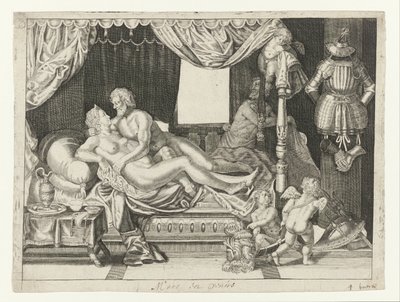 Mars på Venus Metamorfosen van Ovidius (serietitel) af Crispijn van de Passe (II)