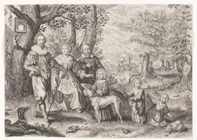 Portræt af Guy Michel Lejay og hans familie af Crispijn van de Passe (II)