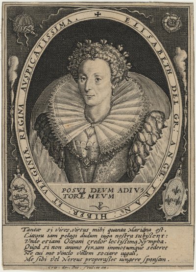 Elizabeth, dronning af England af Crispijn van de Passe I