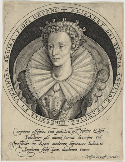 Elizabeth, dronning af England af Crispijn van de Passe I