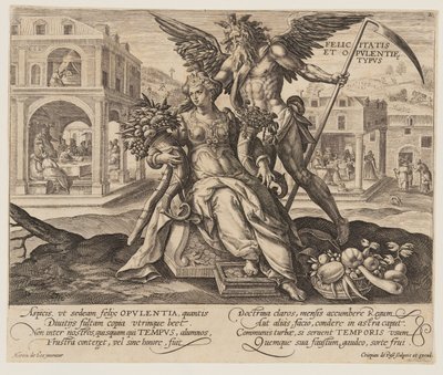 Felicitas et Opulentie Typus, fra Tid med dyder og laster af Crispijn van de Passe I