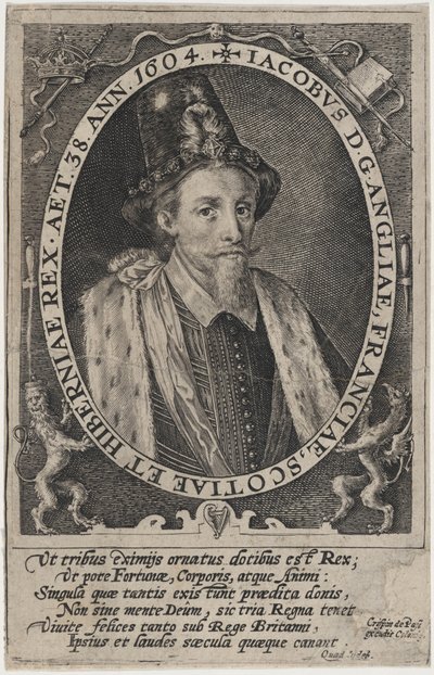 Jakob 1., konge af England af Crispijn van de Passe I