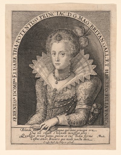 Prinsesse Elizabeth Stuart af Crispijn van de Passe I