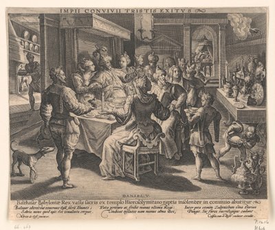 Belshazzars festmåltid af Crispijn van de Passe the Elder