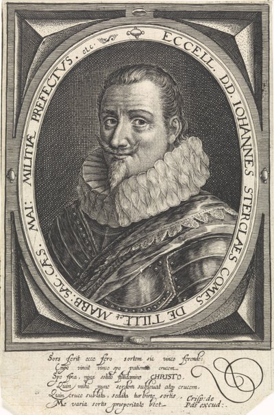 Portræt af Johann Tserclaes, greve af Tilly af Crispijn van de Passe the Elder