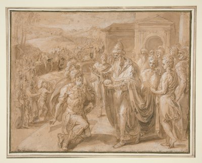 Abraham og Melkisedek af Crispin van den Broeck