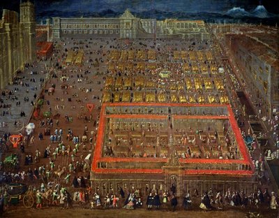 Central Square i Mexico City, 1695 af Cristobal de Villalpando