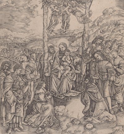 Tilbedelse af Magi, 1500-10. af Cristofano di Michele Martini
