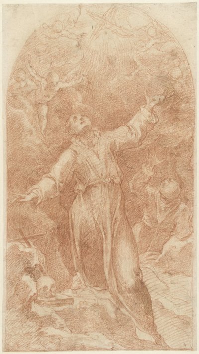 Stigmatisering af Frans af Assisi af Cristoforo Pomarancio