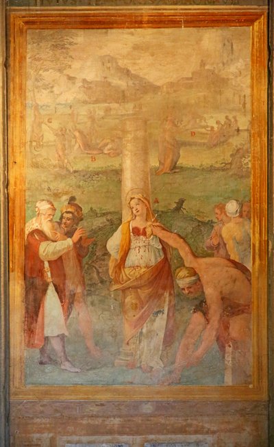Martyrdøden for en kvindelig helgen af Cristoforo and Tempesta, Antonio Roncalli