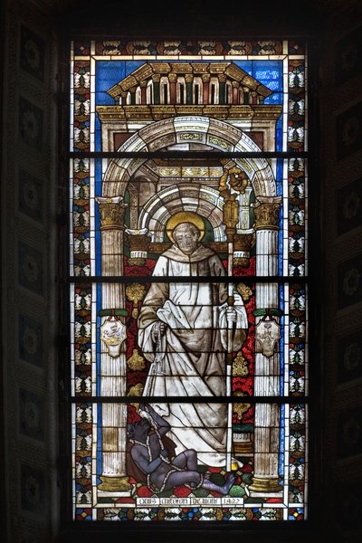 Saint Bernard (farvet glas) af Cristoforo de Mottis