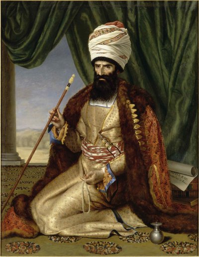 Portræt af Asker Khan, Persiens ambassadør, i Paris i 1808, 1809. af Césarine Henriette Davin Mirvault