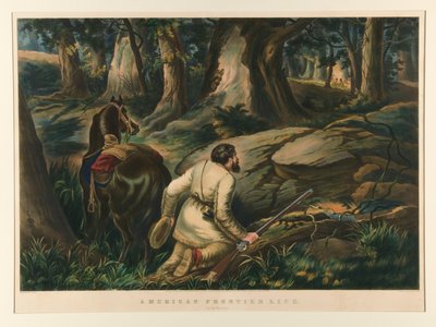 American Frontier Life/ On the War Path af Currier and Ives