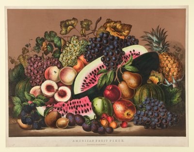 Amerikansk frugtstykke af Currier and Ives