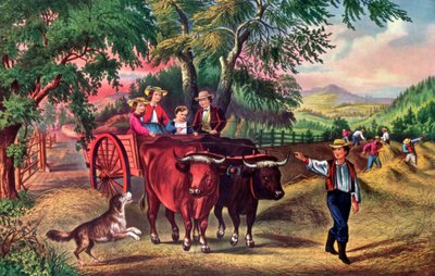 Haying Time, The First Last, 1868. af Currier and Ives