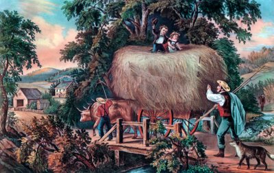 Haying Time, The Last Last, 1868. af Currier and Ives