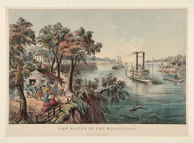 Lavvande i Mississippi af Currier and Ives