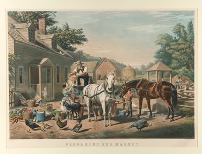 Forberedelse til marked af Currier and Ives