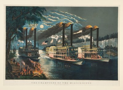 Mestrene i Mississippi af Currier and Ives