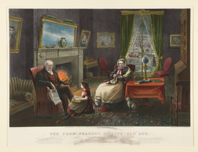 Livets fire årstider. - Alderdom af Currier and Ives