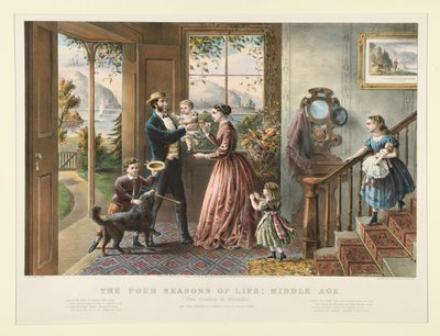 Livets fire årstider: middelalder (s. 1079) af Currier and Ives