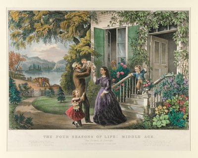 Livets fire årstider: middelalder af Currier and Ives