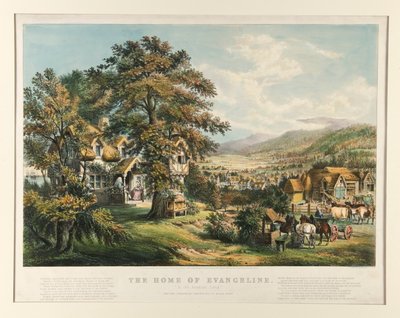 Evangelines hjem / af Currier and Ives