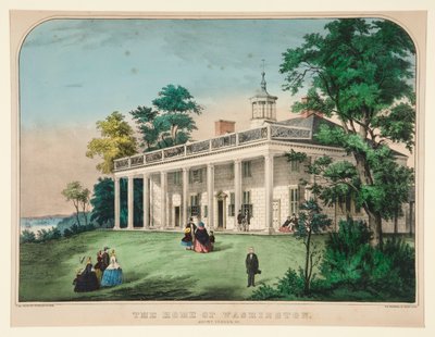 Hjemmet i Washington/ Mount Vernon, VA af Currier and Ives