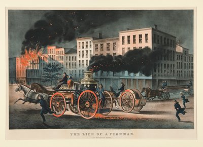 En brandmands liv / Metropolitan System. af Currier and Ives