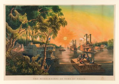 Mississippi i fredens tid. af Currier and Ives