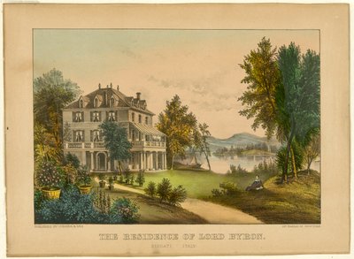 Lord Byrons bolig af Currier and Ives