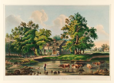 Tilbagekomsten fra Græsningen af Currier and Ives
