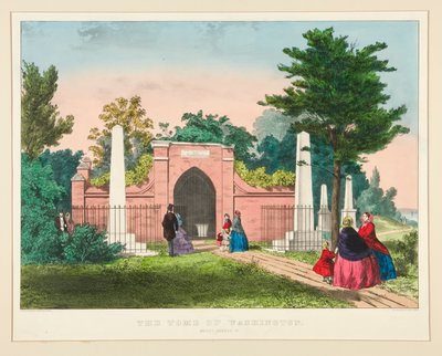 The Tomb of Washington/ Mount Vernon, VA af Currier and Ives