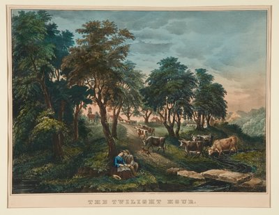 Twilight Hour. af Currier and Ives