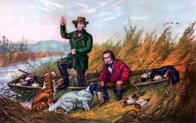 Vildandsskydning, 1854. af Currier and Ives