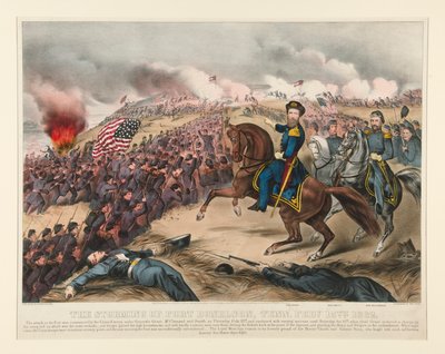 stormingen af Fort Donelson, Tenn. 15. februar 1862 af Currier and Ives