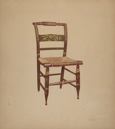 Hitchcock stol af Cushman Parker