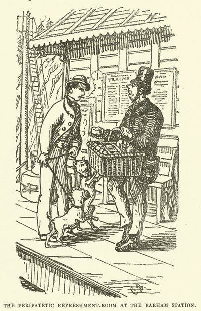 Illustration til Little Mr Bouncer og hans ven Verdant Green af Cuthbert Bradley