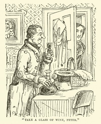 Illustration til Little Mr Bouncer og hans ven Verdant Green af Cuthbert Bradley