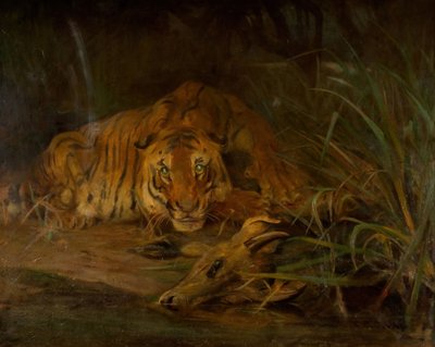 Tiger And Prey, 1931. af Cuthbert Edmund Swan