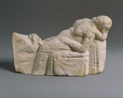 Hellenistisk statuette af en fødselsscene, ca. 310-30 f.Kr. (kalksten) af Cypriot Cypriot