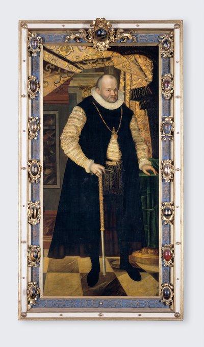 Portræt af Kurfyrsten af ​​Sachsen Augustus I (1526-1586) - Maleri af Cyriacus Roeder (Rheder) (ca. 1560-1598), olie på lærred af Cyriacus (c.1560 1598) Roder