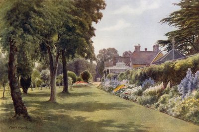 Urteagtig kant, Osborne Cottage (farve litho) af Cyril Ward