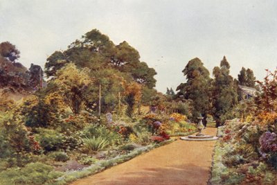 The Centre Walk, Claremont, ser mod nord (farve litho) af Cyril Ward