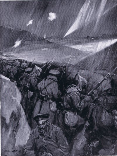 Bulgarere, der belejrer Adrianopel (1912-1913) Balkankrigen, fra Hutchinson